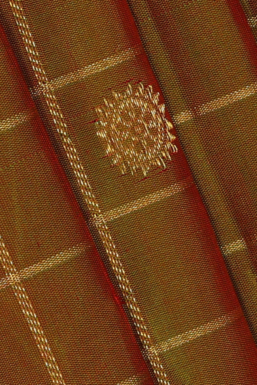 Image of Moss-Green Gadwal Silk Saree