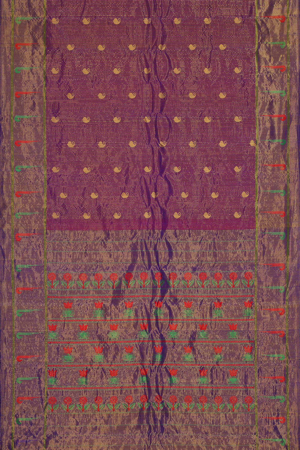 Image of Purple Gadwal Silk Saree