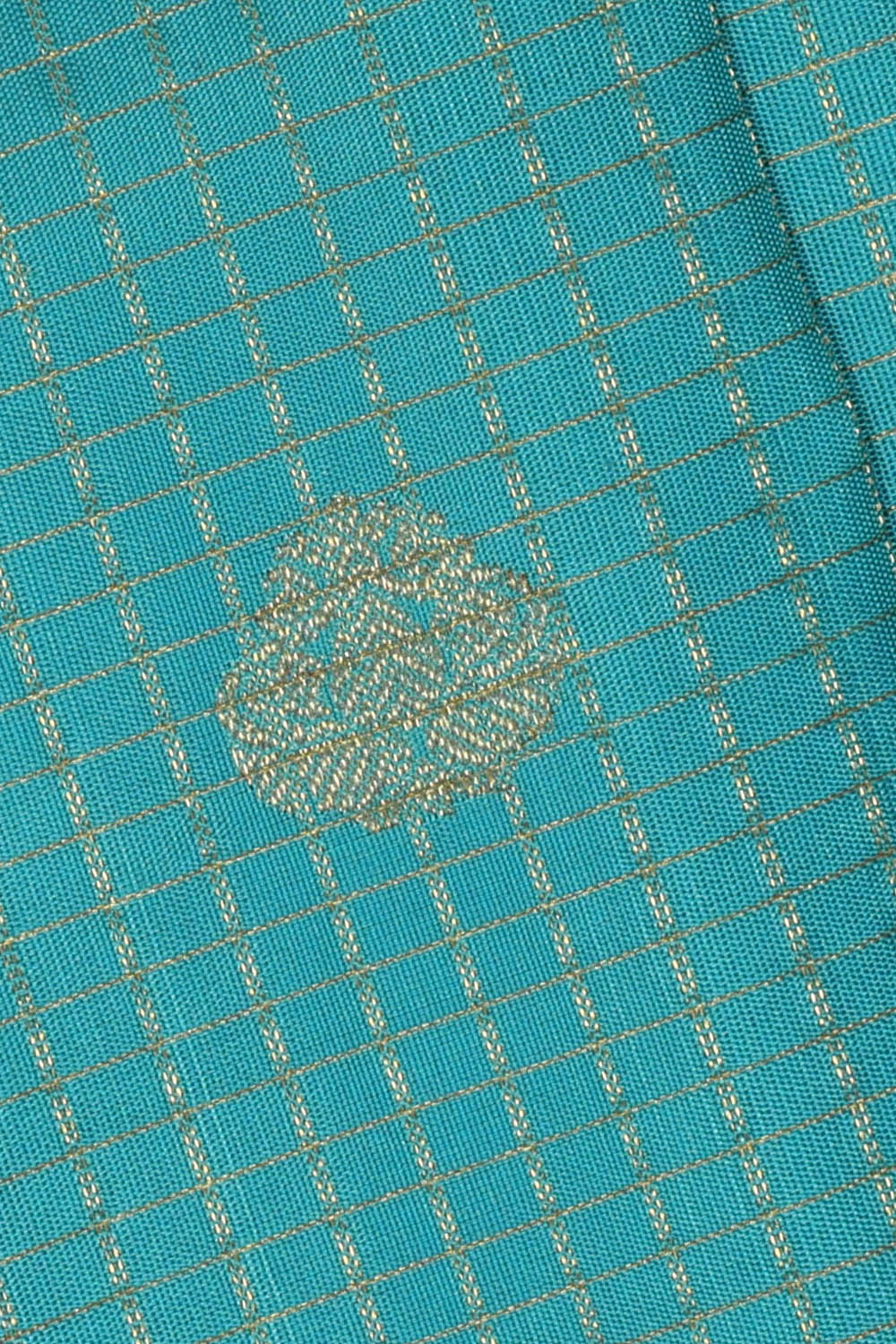 Image of Blue Gadwal Silk Saree