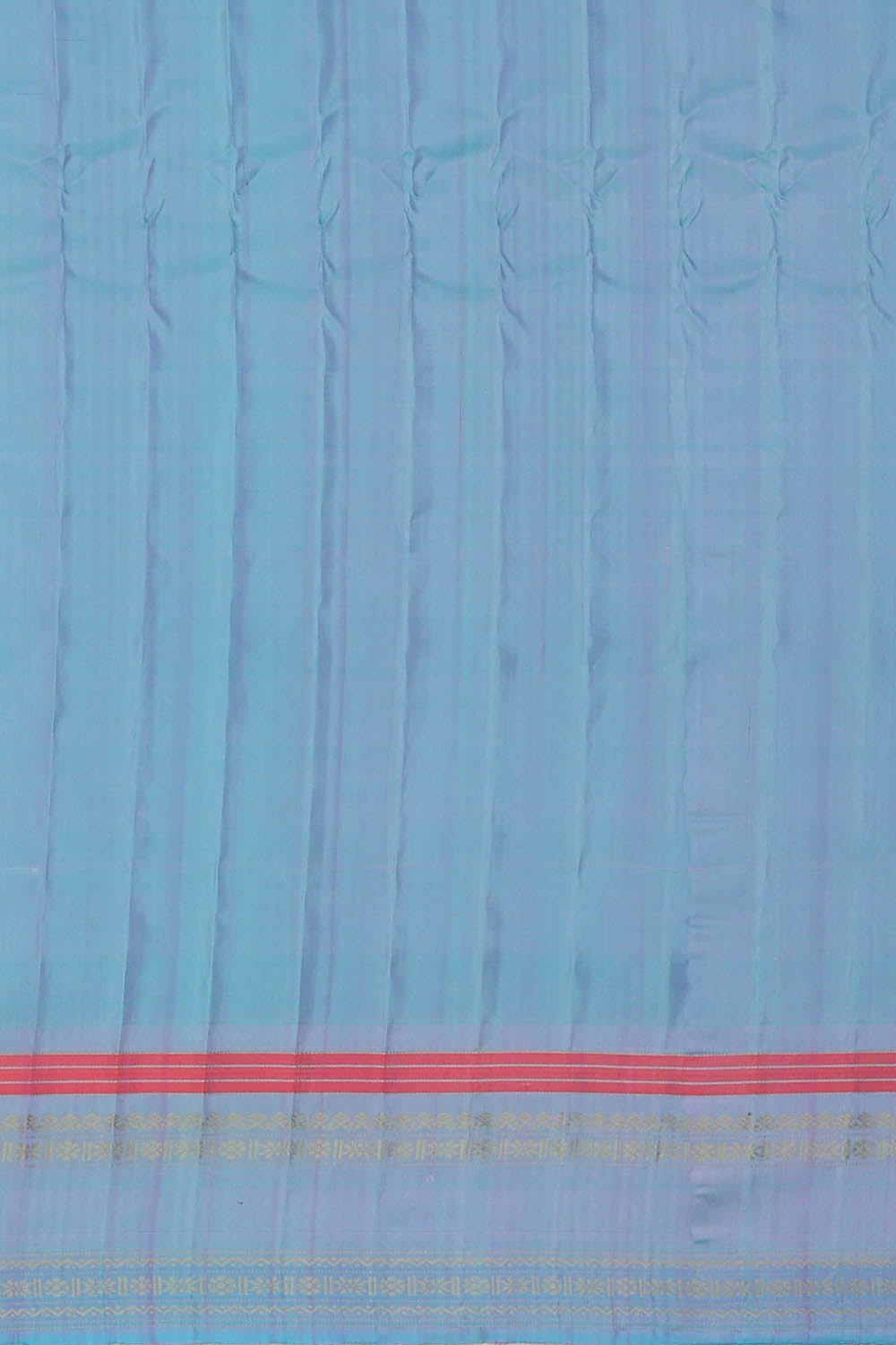 Image of Sea Blue Gadwal Silk Saree