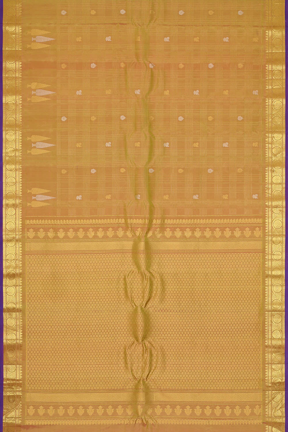 Image of Brown Gadwal Silk Saree