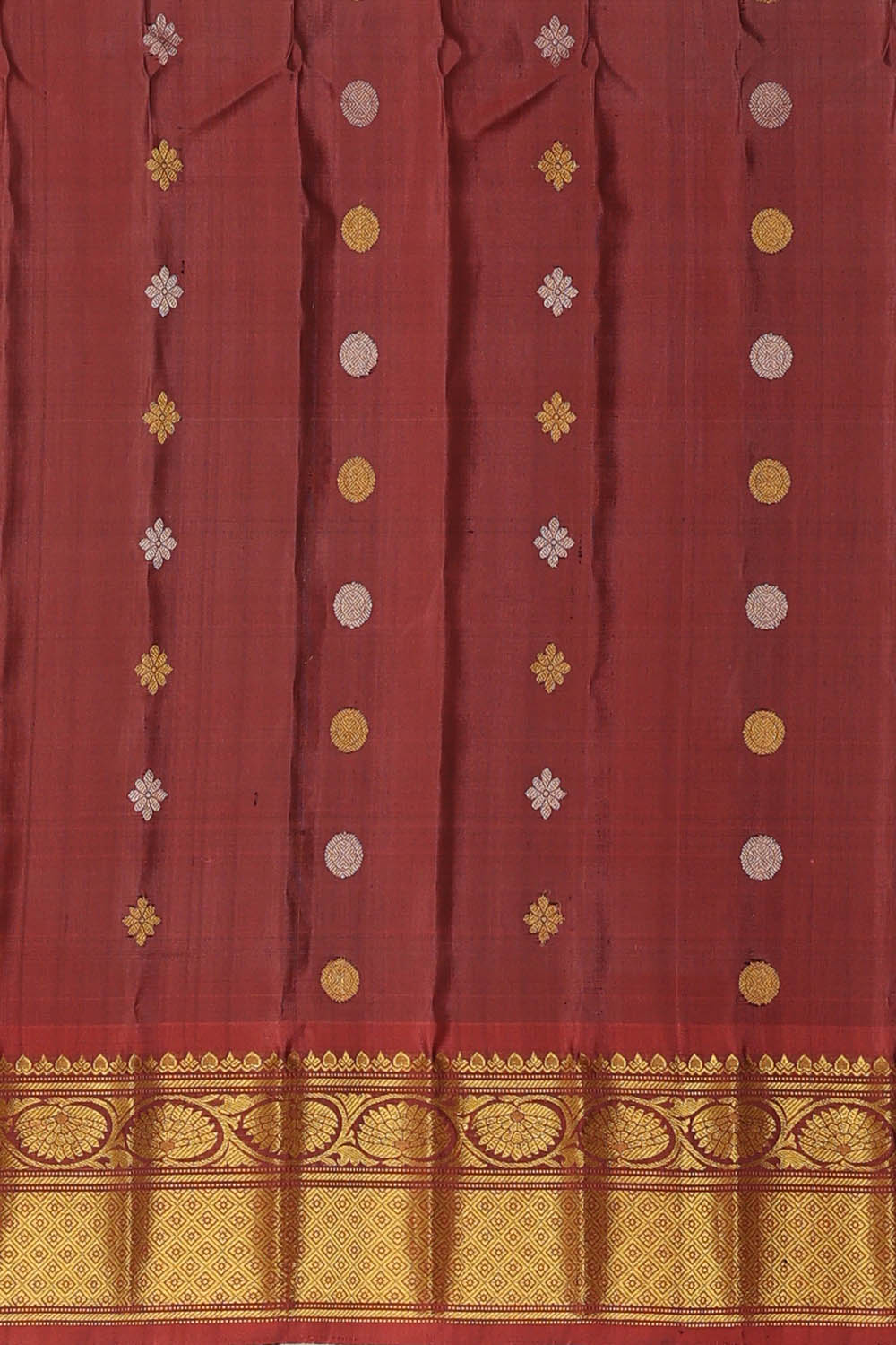 Image of Black Gadwal Silk Saree