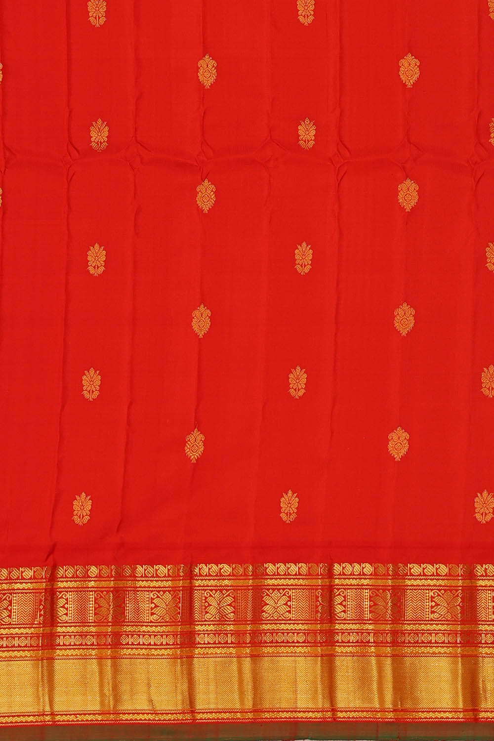 Image of Black Gadwal Silk Saree