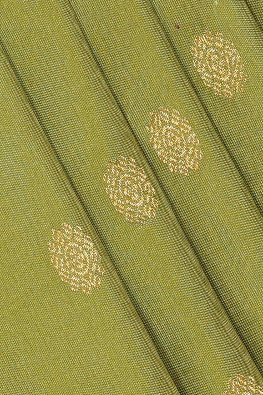 Image of Sage Green Gadwal Silk Saree