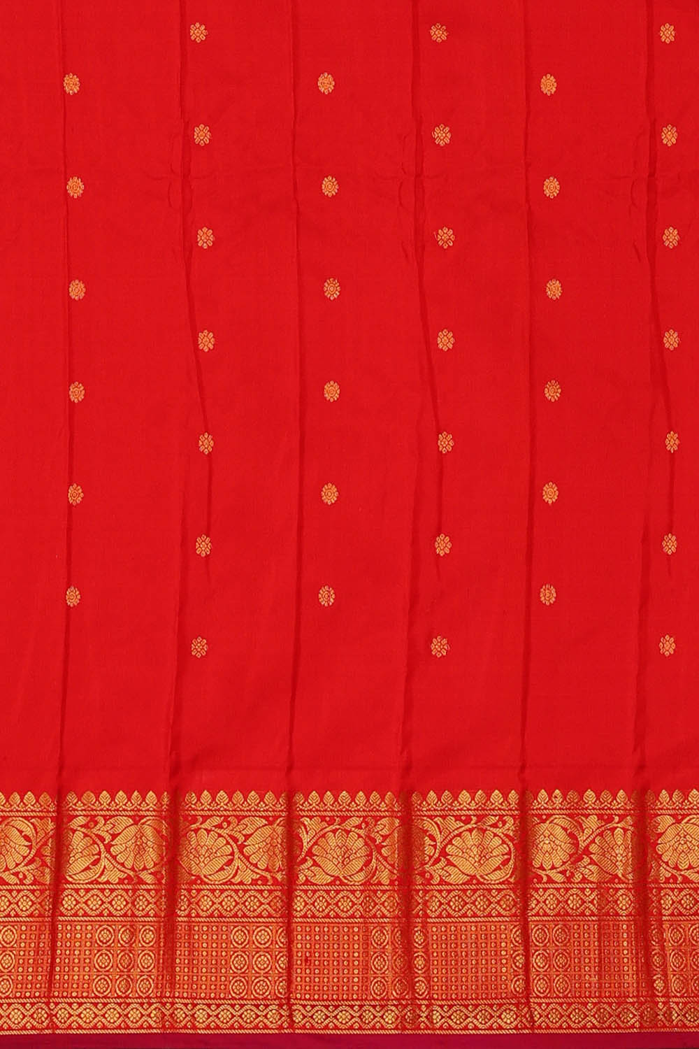 Image of Sage Green Gadwal Silk Saree