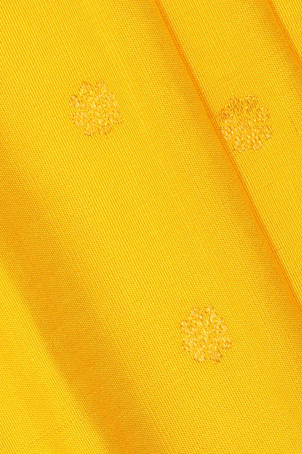Image of Yellow Gadwal Silk Saree