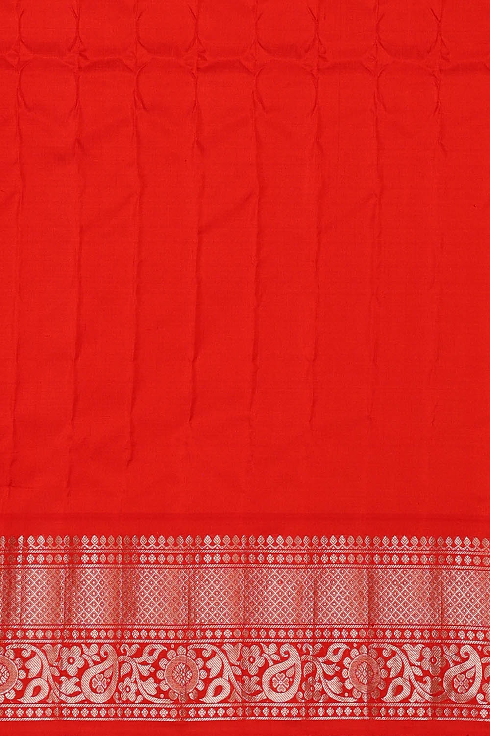 Image of Yellow Gadwal Silk Kattam Saree