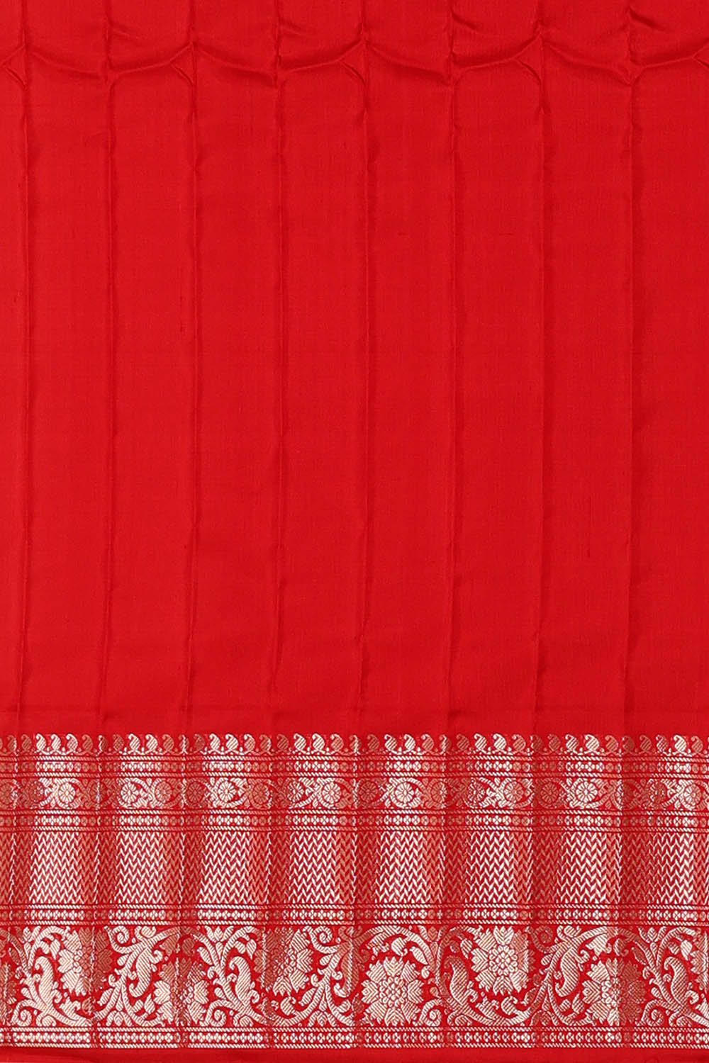 Image of Yellow Gadwal Silk Saree
