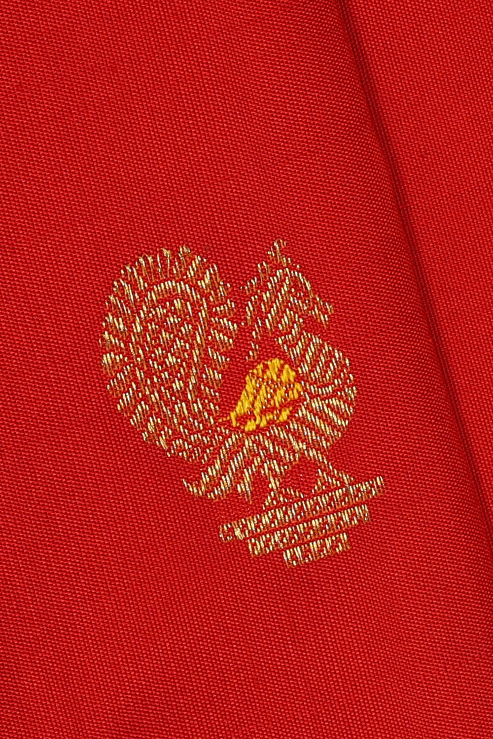 Image of Red Gadwal Silk Saree