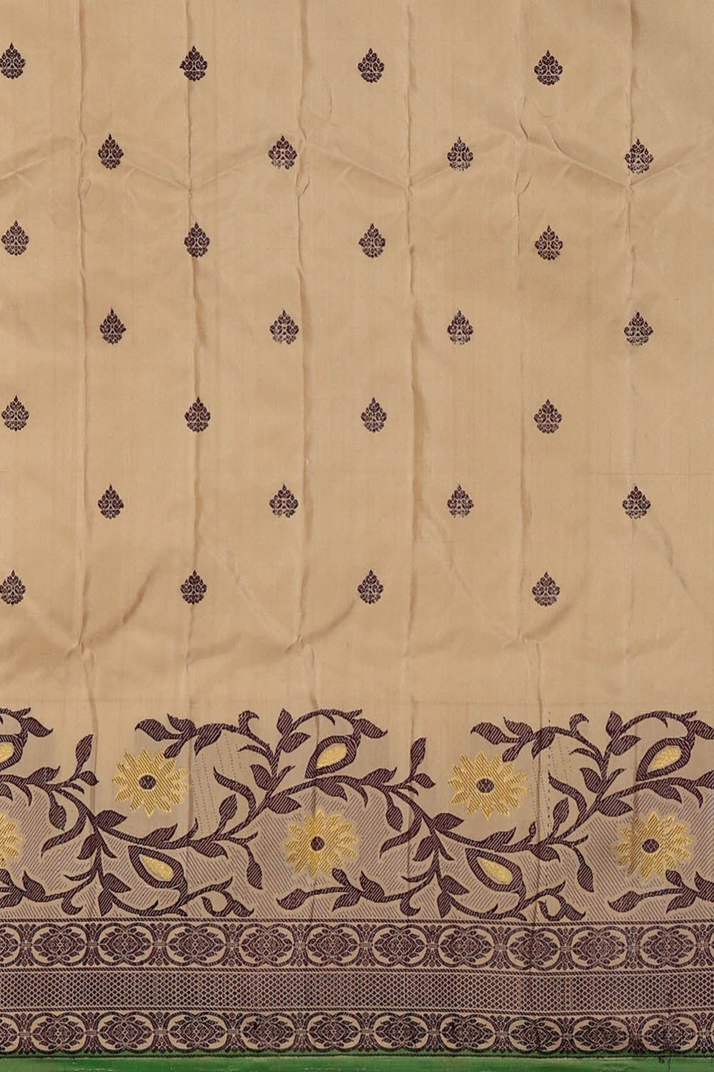 Image of Grey Gadwal Silk Saree
