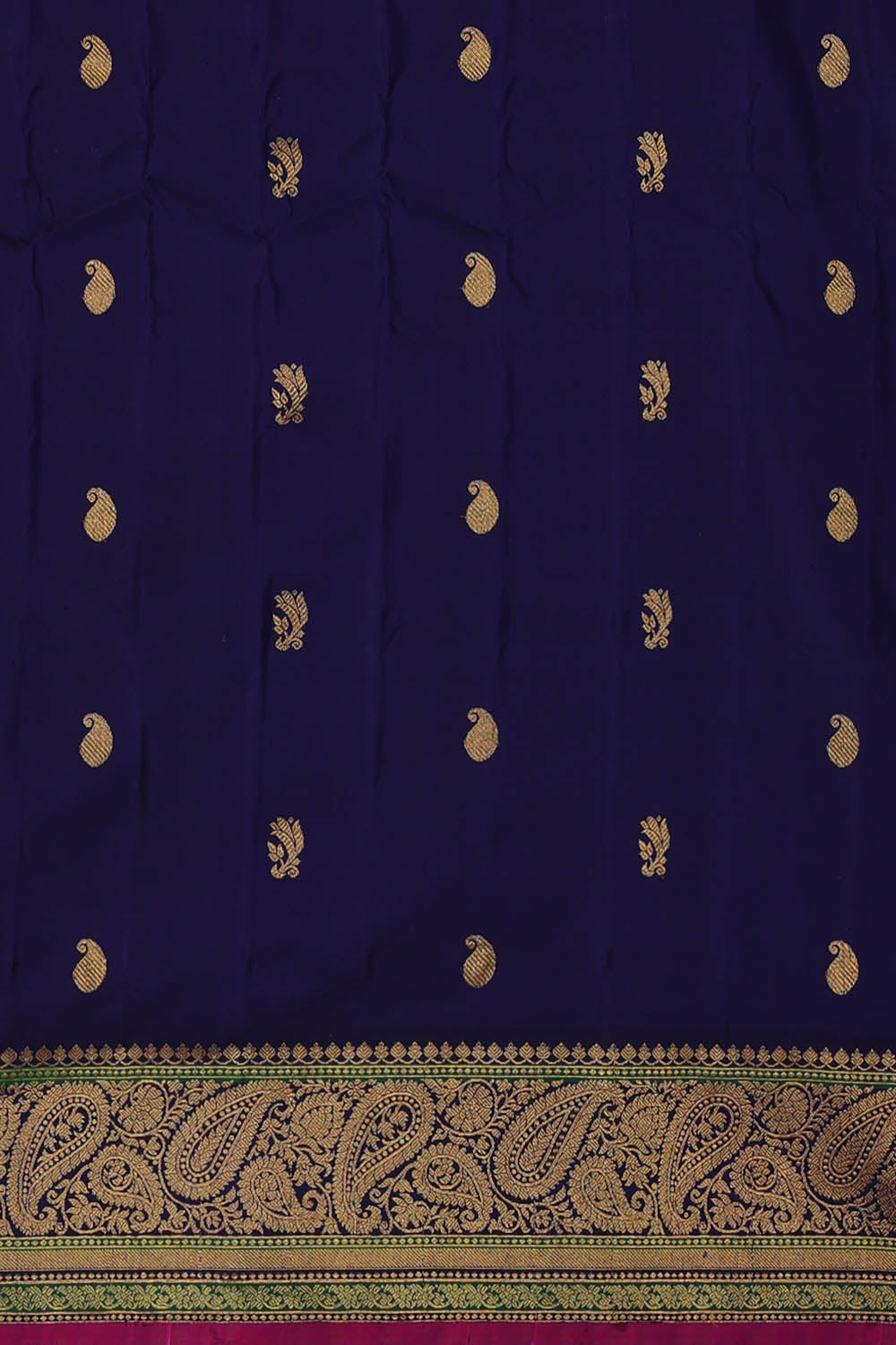 Image of Purple Gadwal Silk Saree