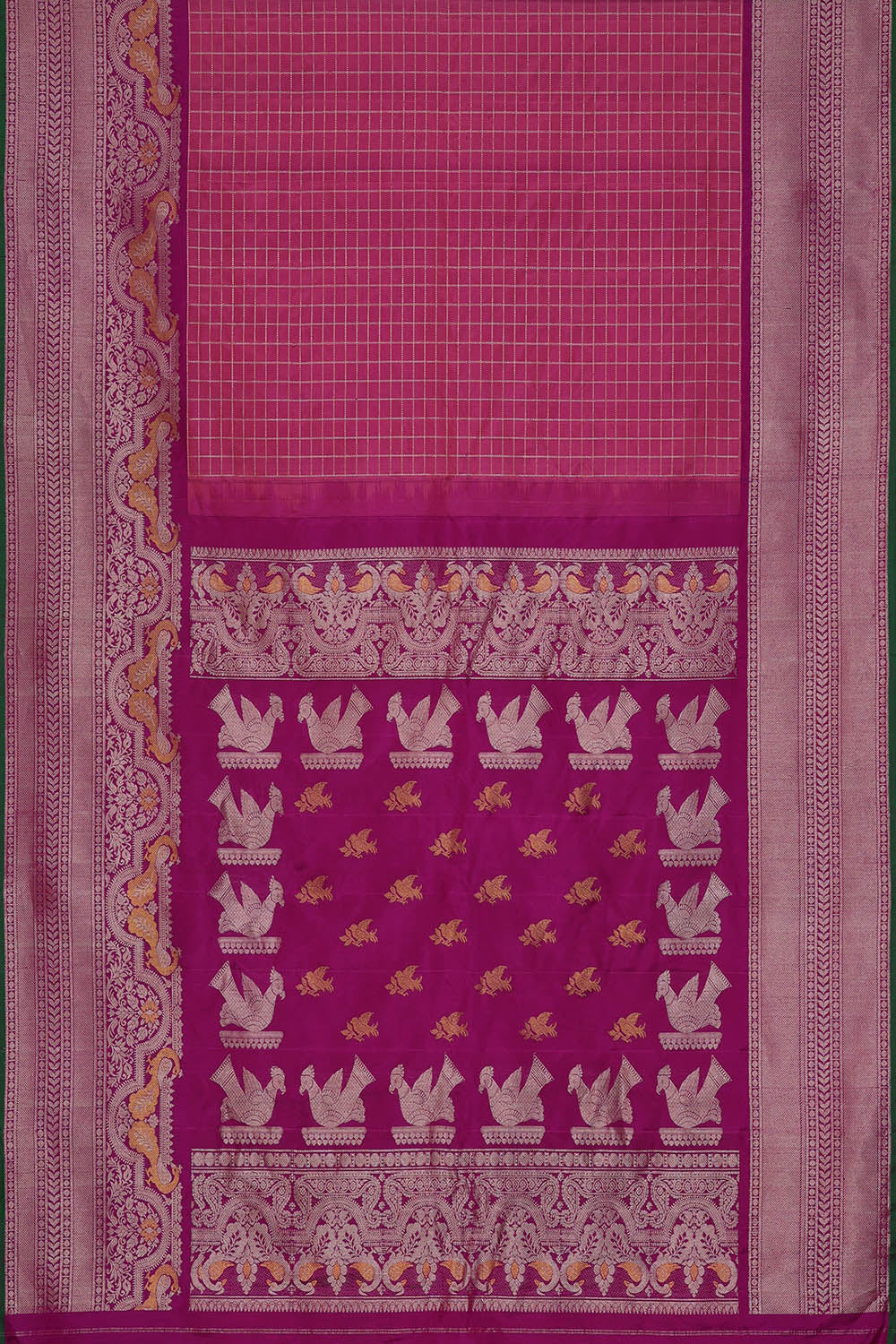 Image of Purple Gadwal Silk Saree