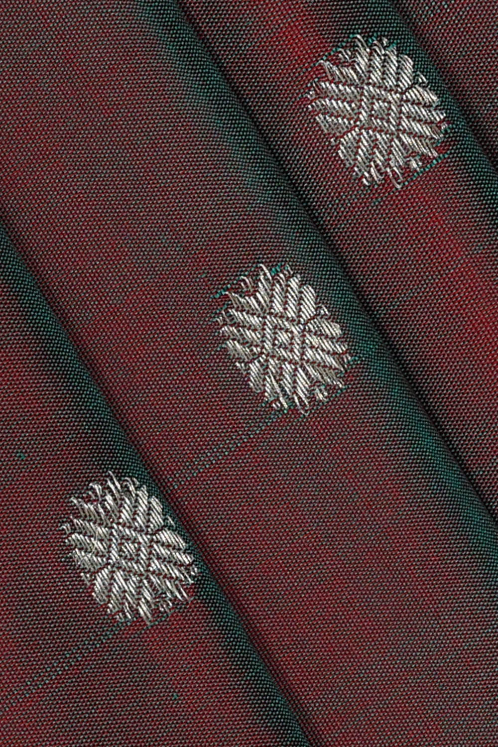Image of Maroon Gadwal Silk Saree