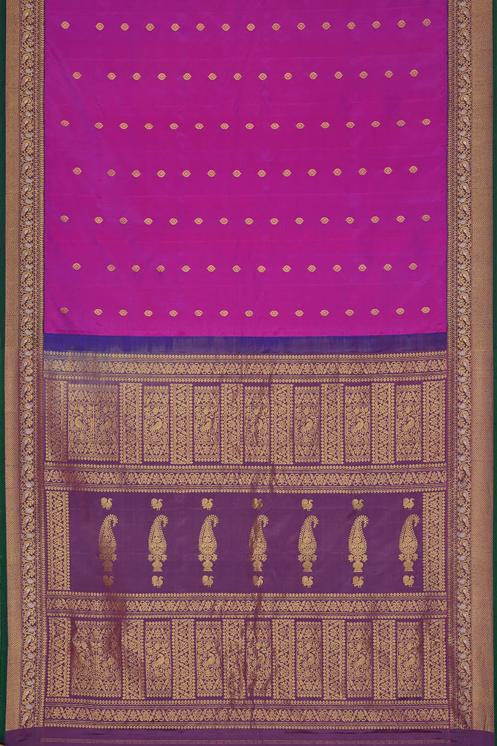 Image of Purple Gadwal Silk Saree