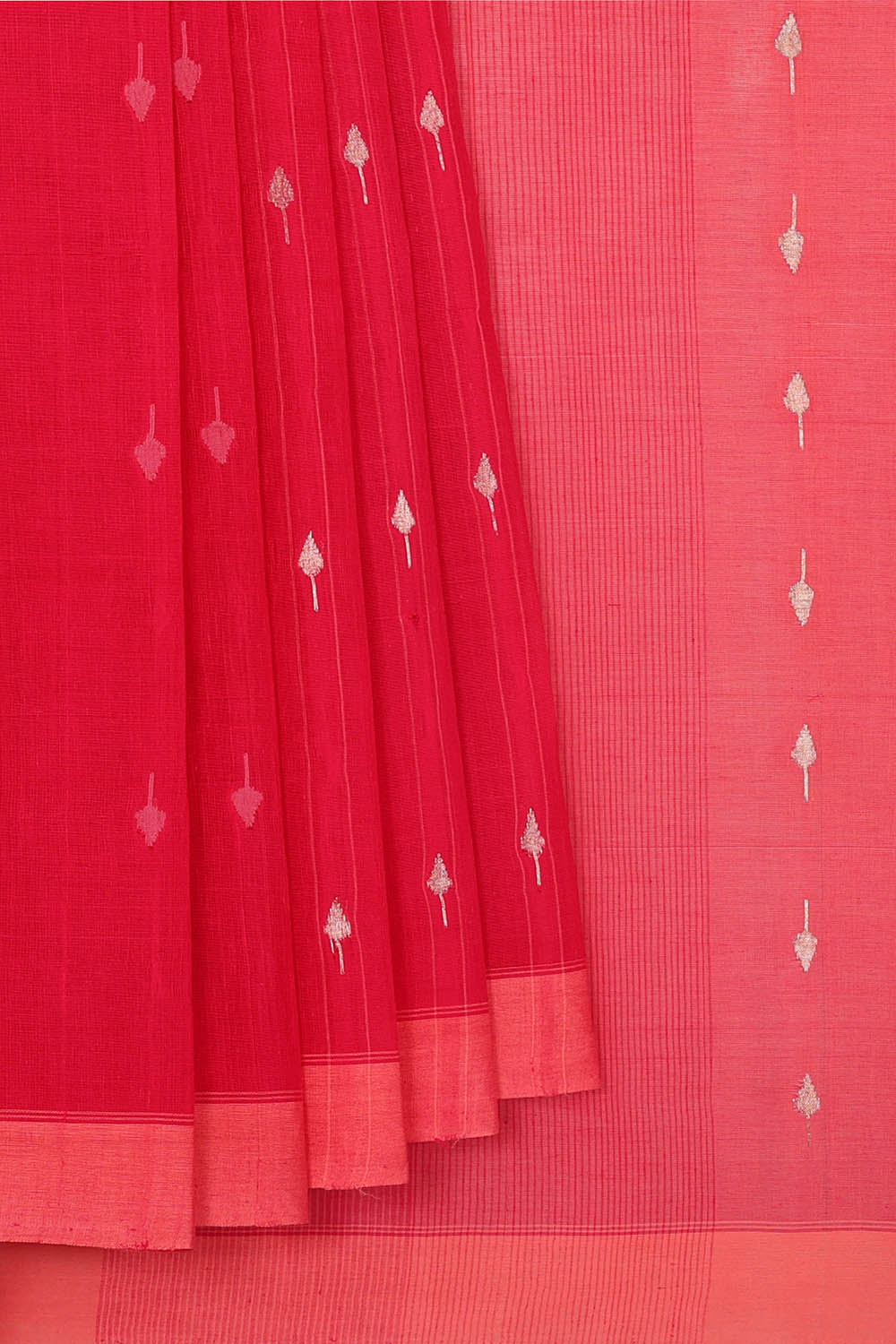 Image of Pink Cotton Saree