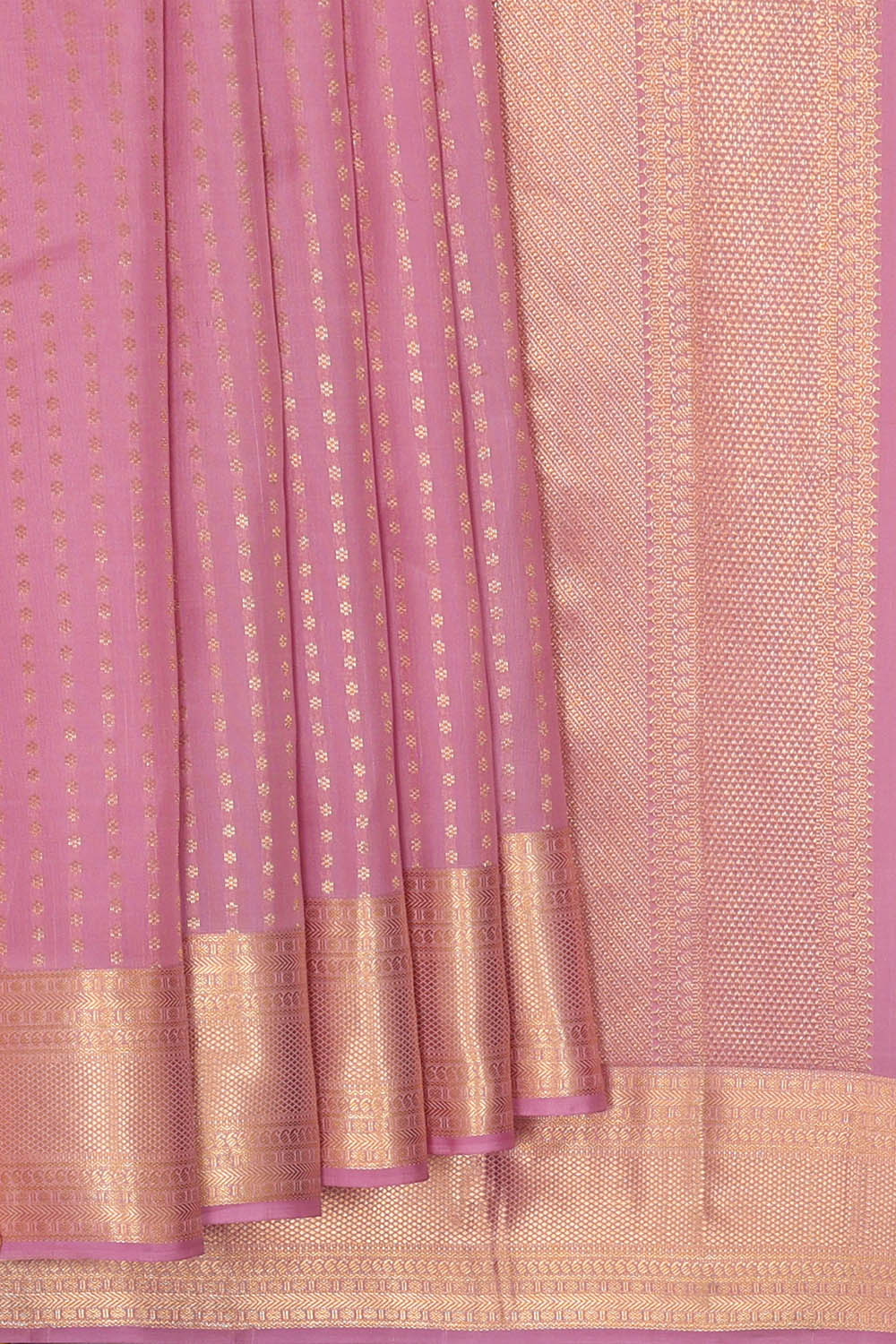 Image of Lavender Pink South Silk Saree