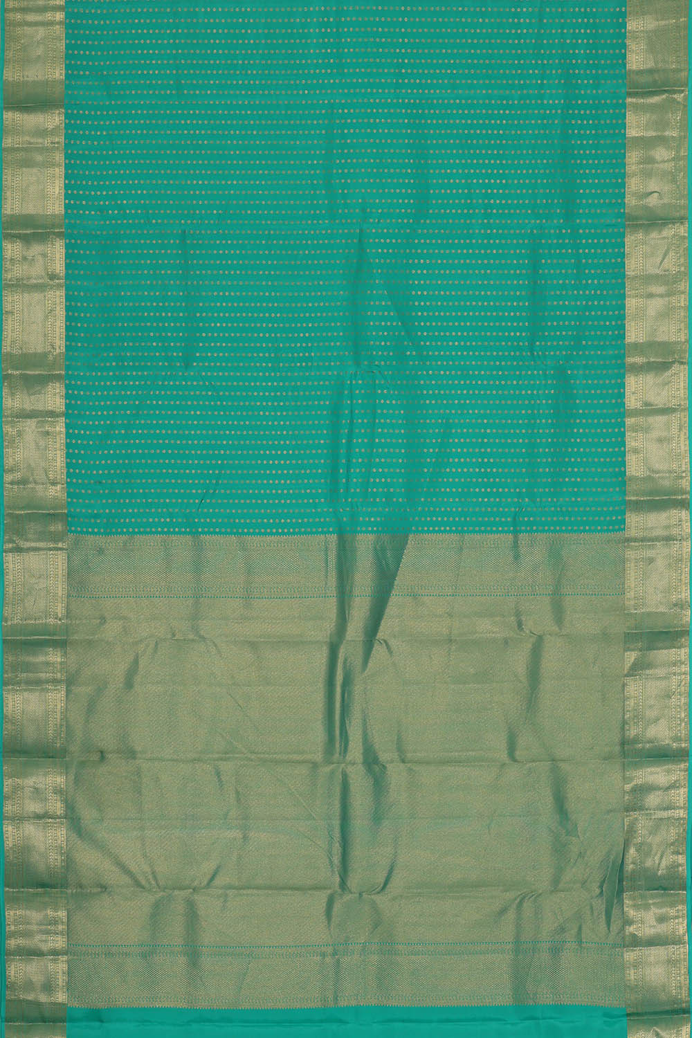 Image of Turquoise Blue South Silk Saree