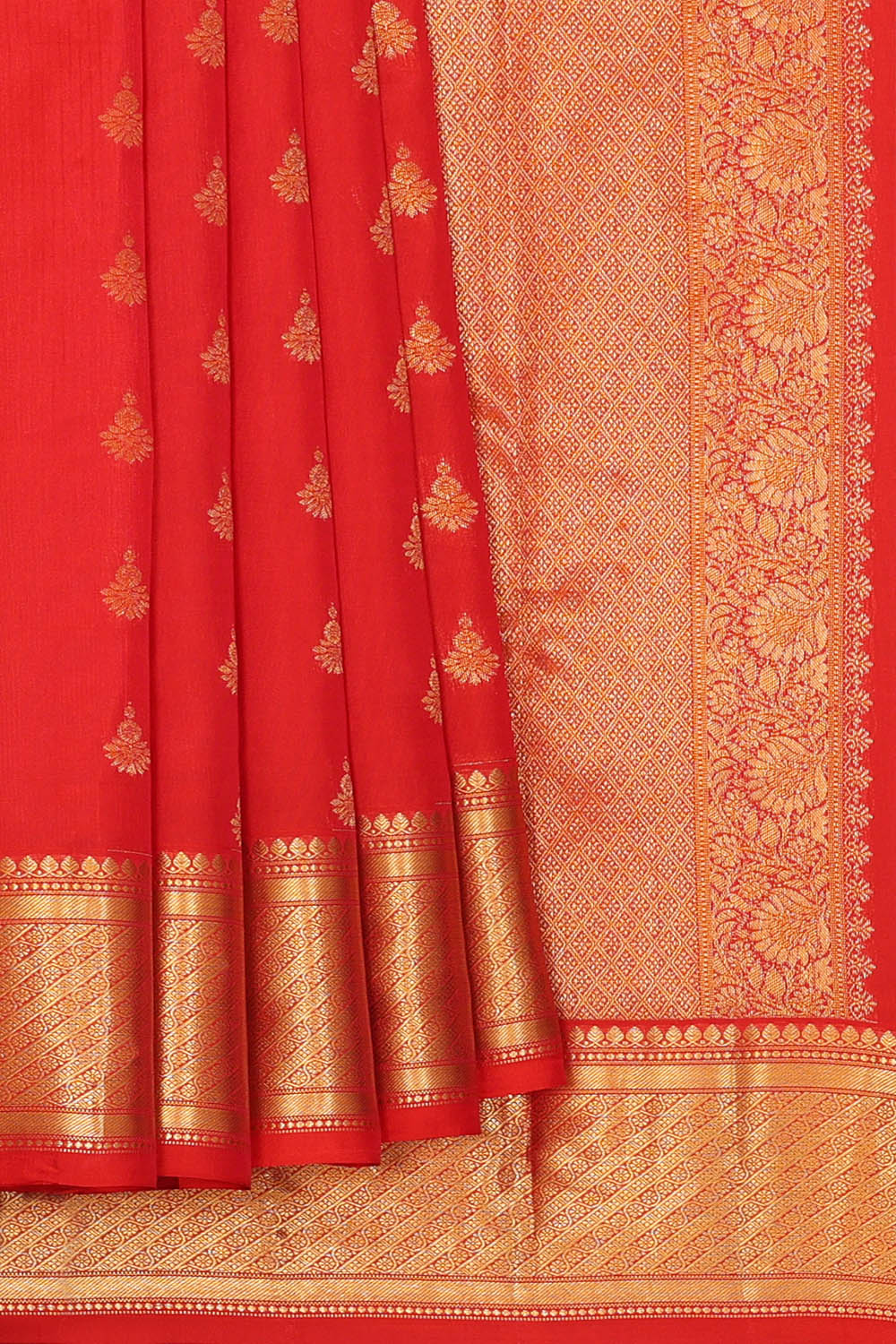 Image of Red South Silk Saree