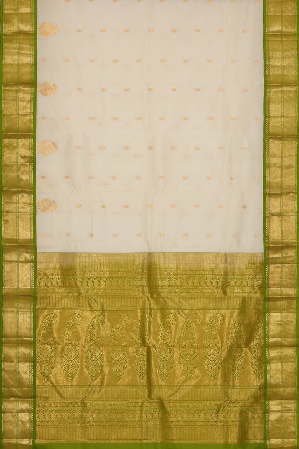 Image of White South Silk Saree