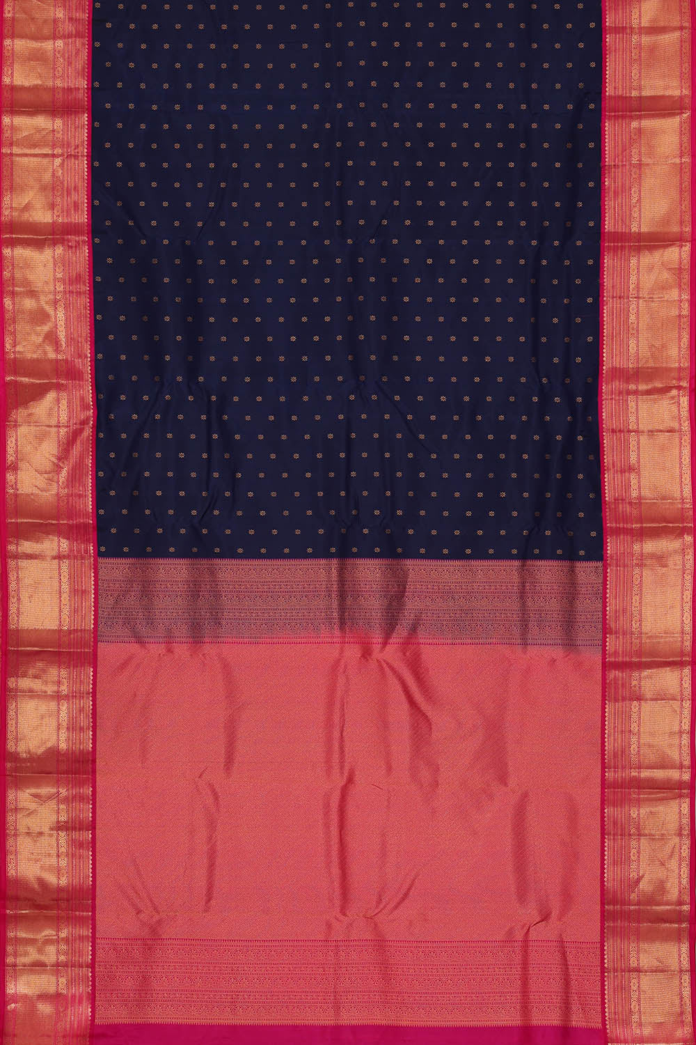 Image of Navy Blue South Silk Saree