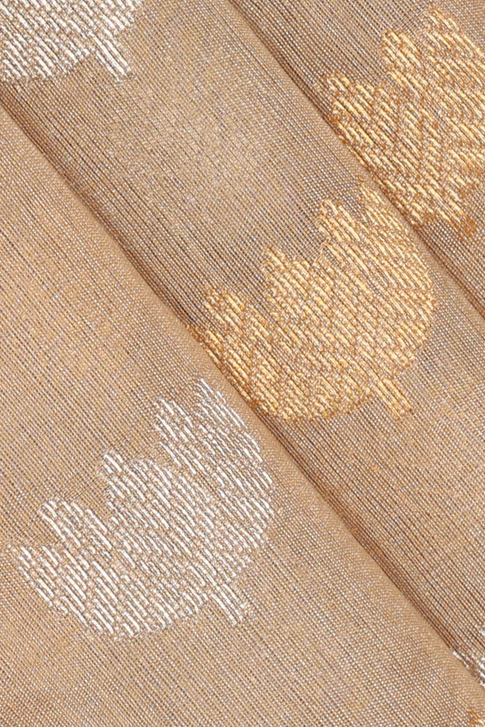 Image of Beige Chanderi Silk Saree