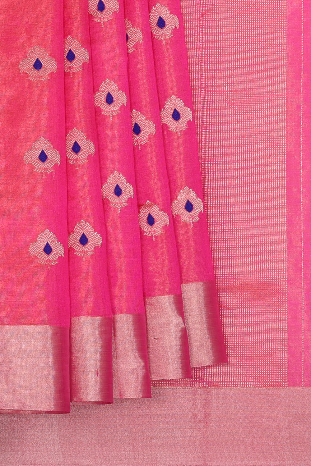 Image of Pink Chanderi Silk Saree