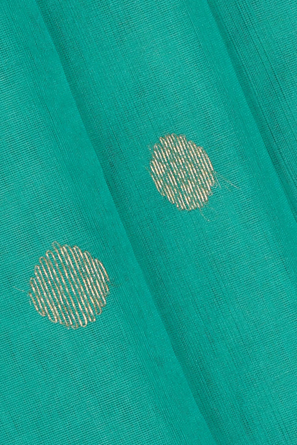 Image of Teal Blue Chanderi Silk Saree