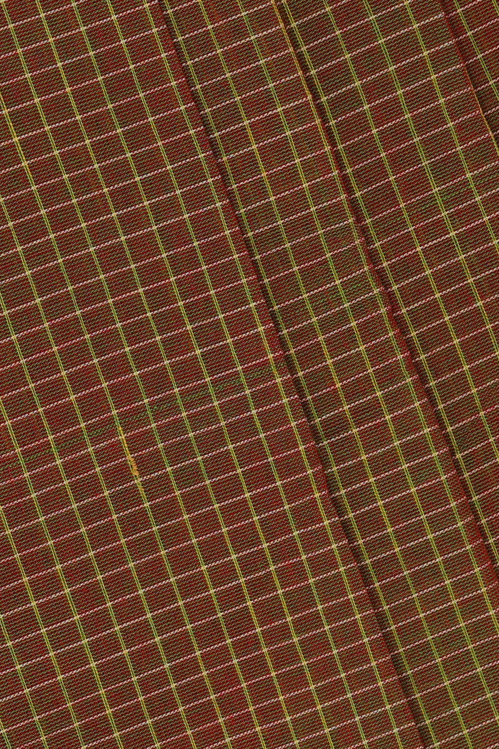 Image of Green Cotton Gadwal Saree