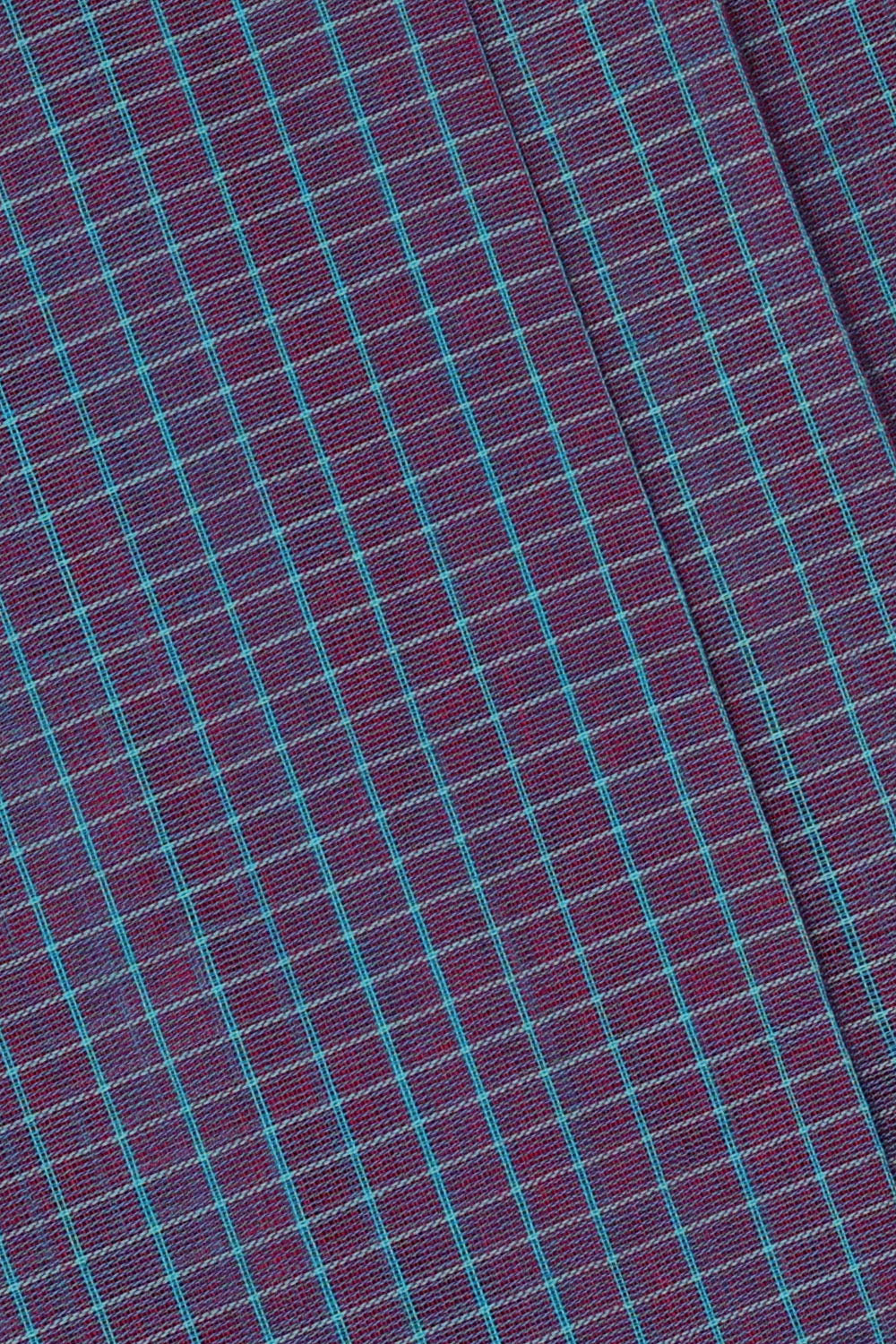 Image of Blue Cotton Gadwal Saree