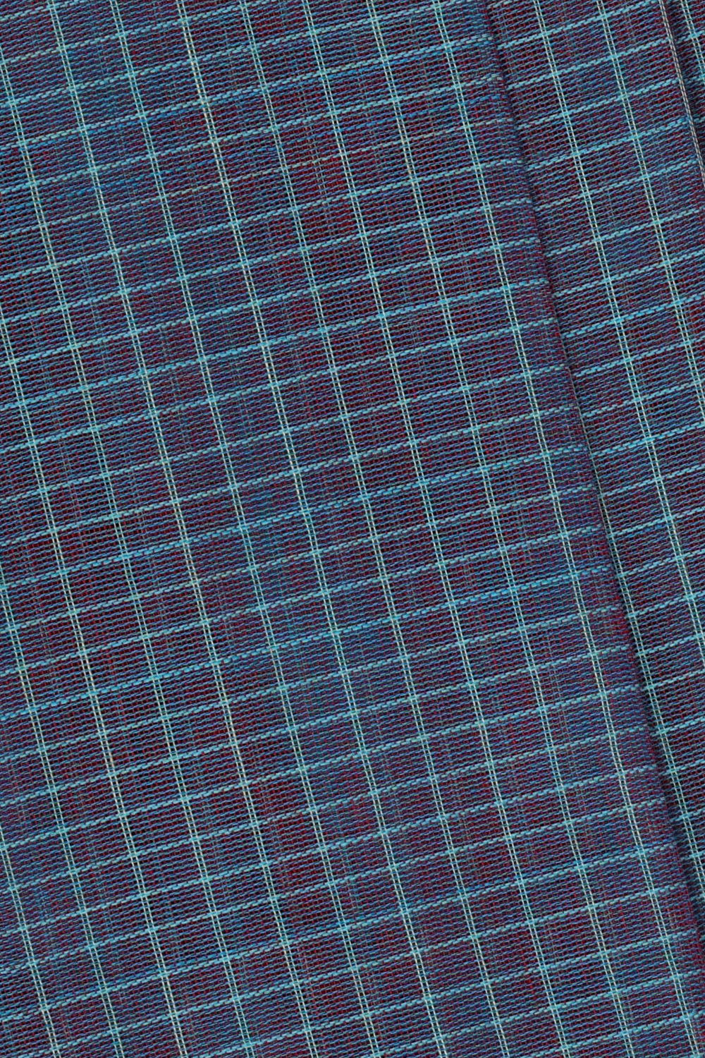 Image of Blue Cotton Gadwal Saree