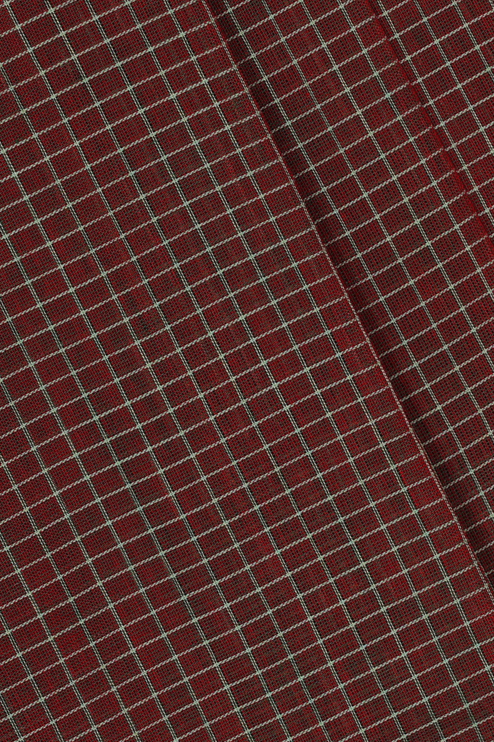 Image of Brown Cotton Gadwal Saree