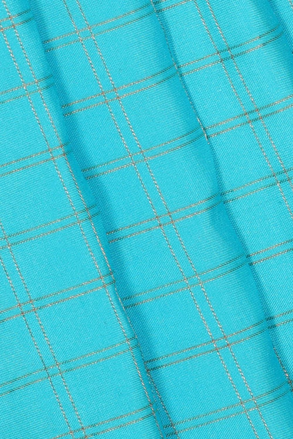 Image of Blue Gadwal Silk Kattam Saree