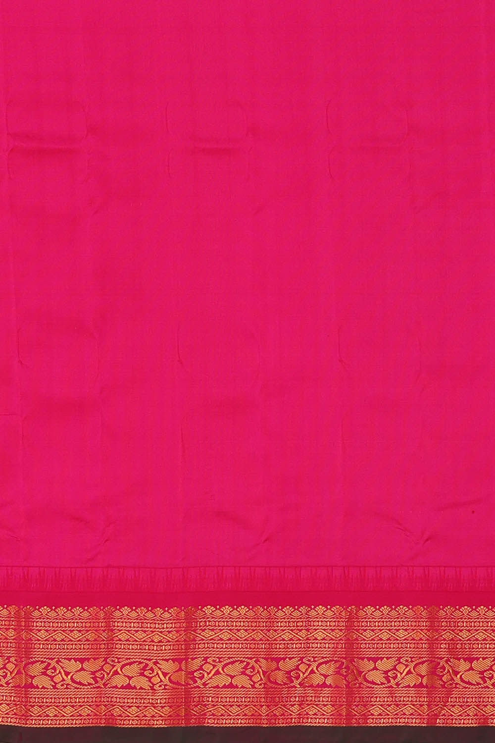 Image of Yellow Gadwal Silk Saree