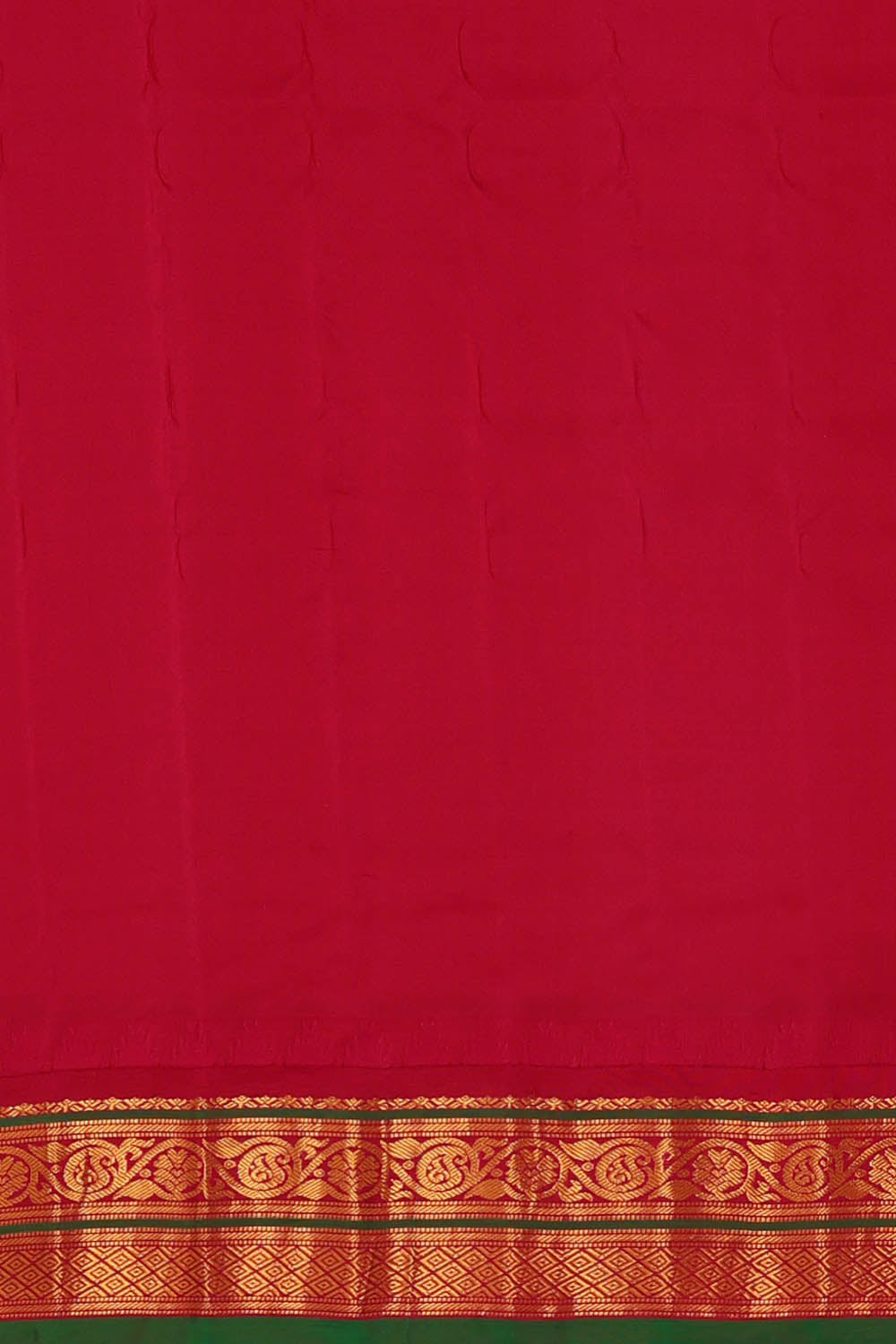 Image of Rust-Orange Kattam Gadwal Silk Saree