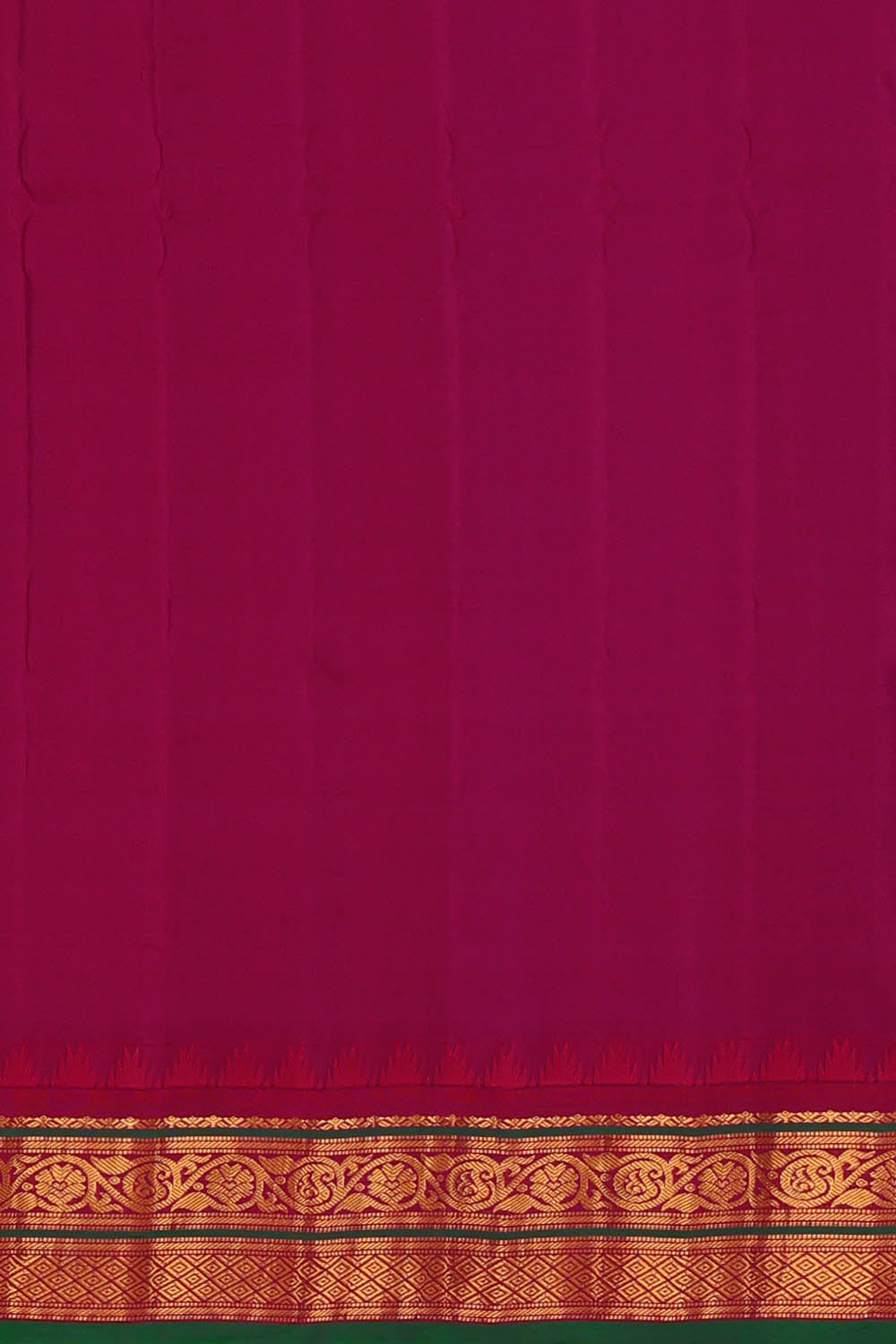 Image of Moss-Green Kattam Gadwal Silk Saree
