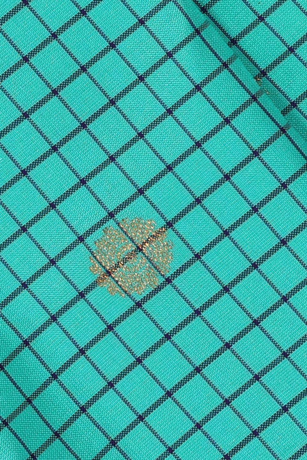 Image of Sea-Blue Gadwal Silk Saree