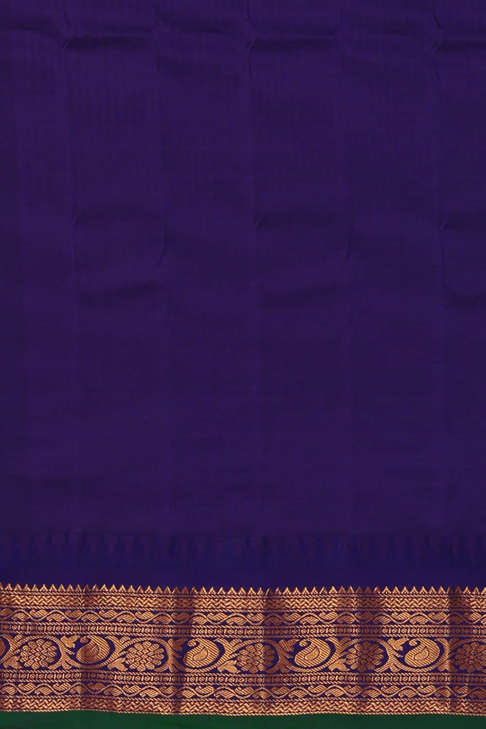 Image of Sea-Blue Gadwal Silk Saree