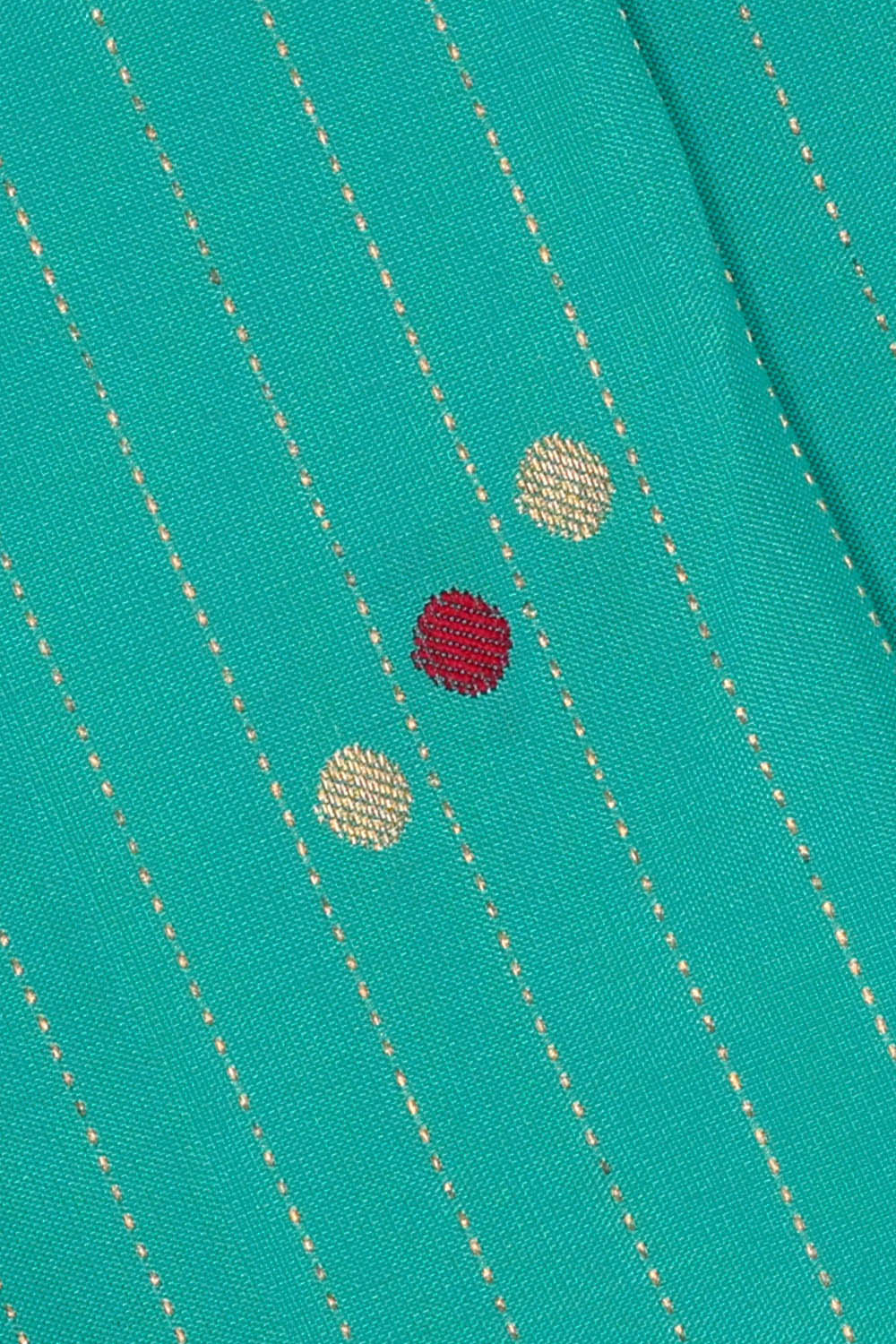Image of Turquoise Blue Gadwal Silk Saree
