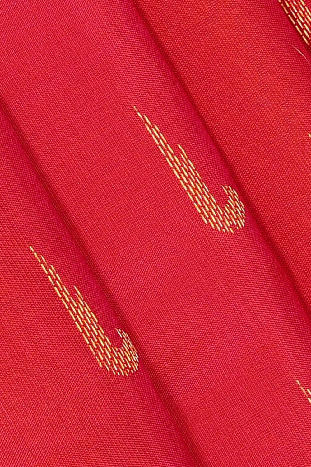 Image of Red Gadwal Silk Saree
