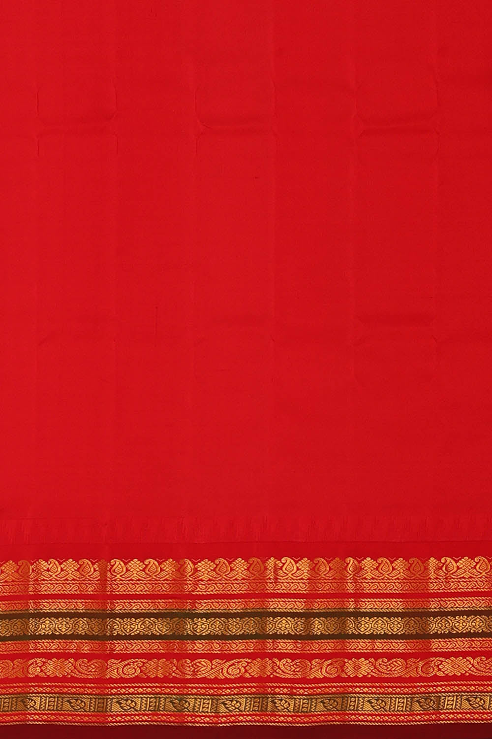 Image of Navy-Blue Gadwal Silk Saree