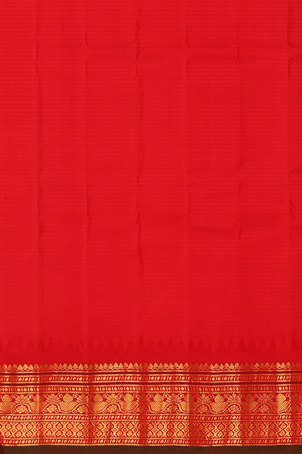Image of Beige Gadwal Silk Kattam Saree