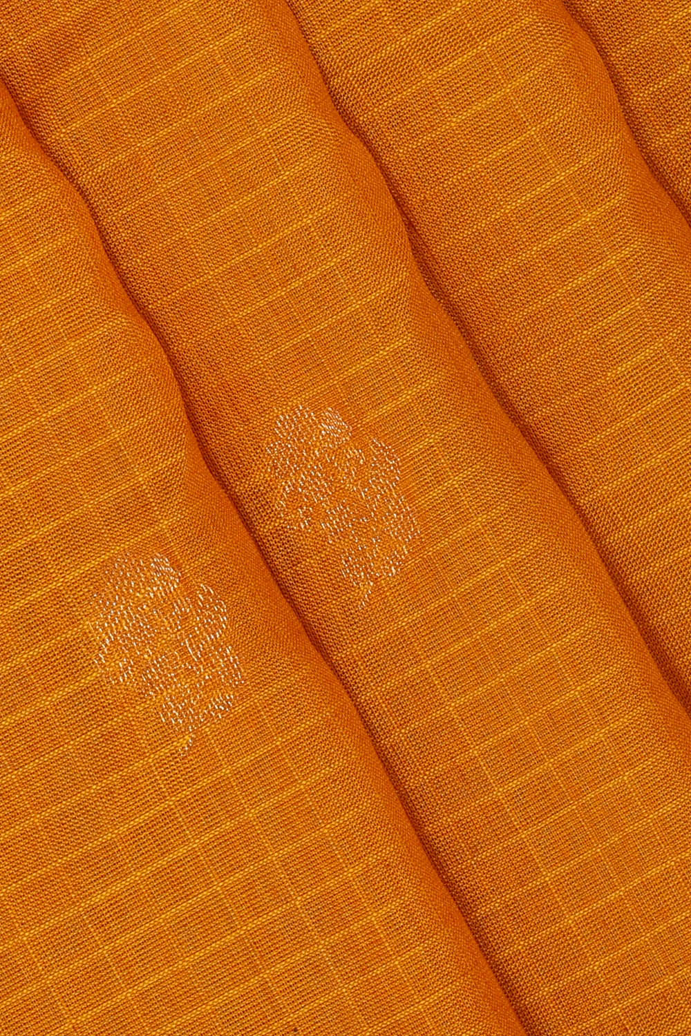 Image of Mustard-Yellow Gadwal Silk Saree