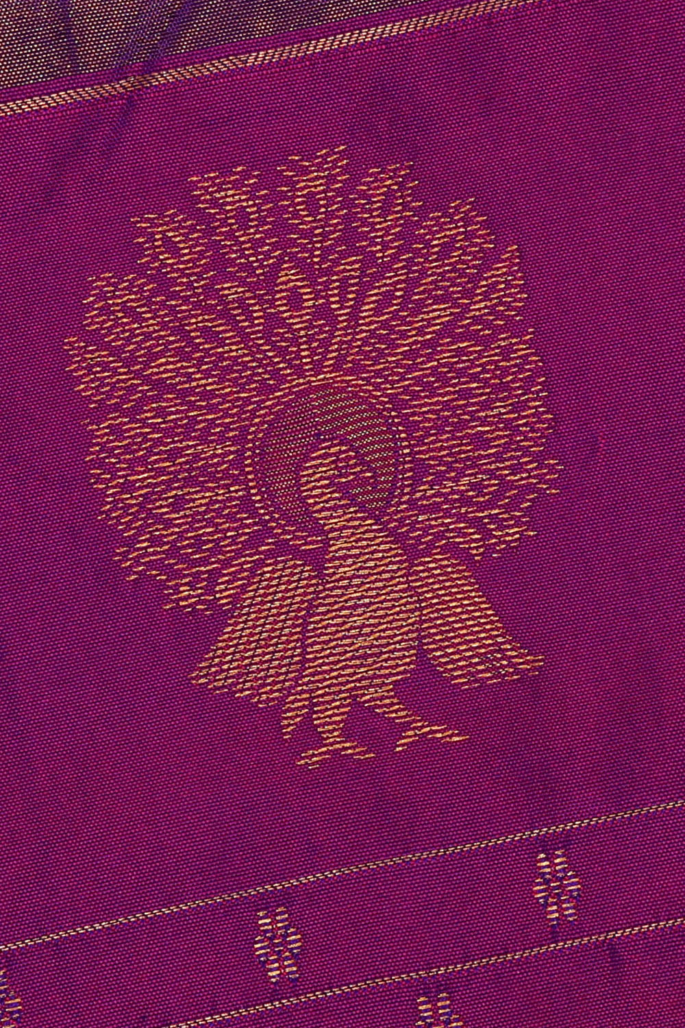 Image of Purple Gadwal Silk Saree