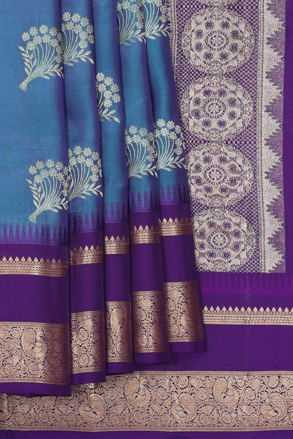 Image of Blue South Silk Saree
