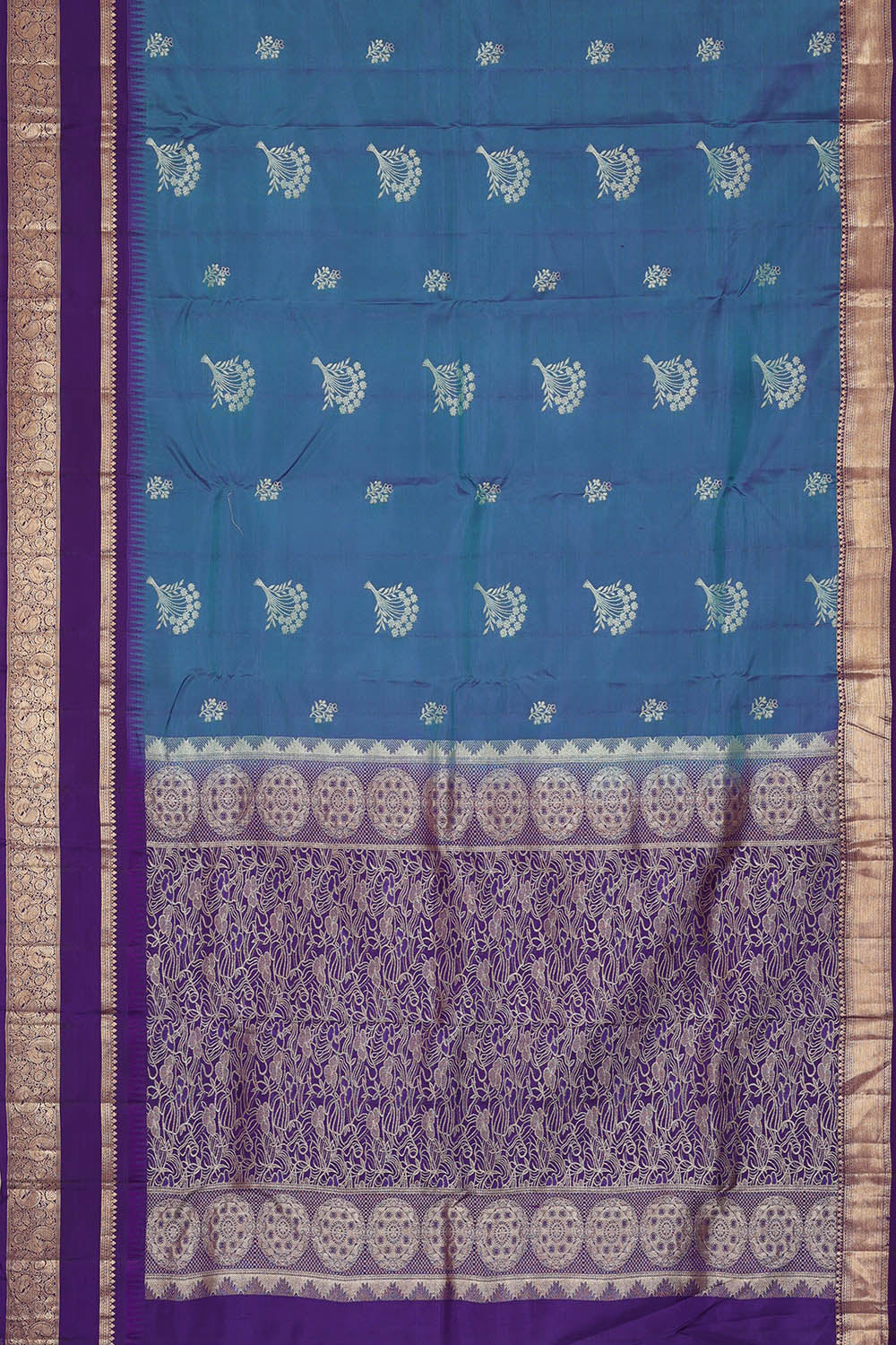 Image of Blue South Silk Saree