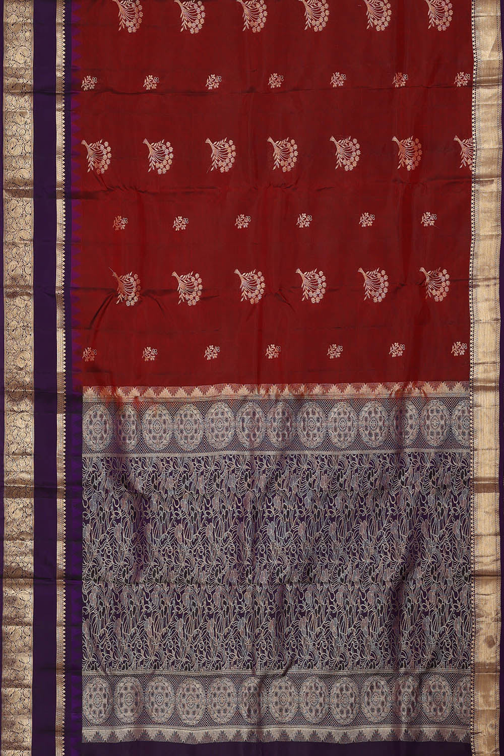 Image of Maroon South Silk Saree