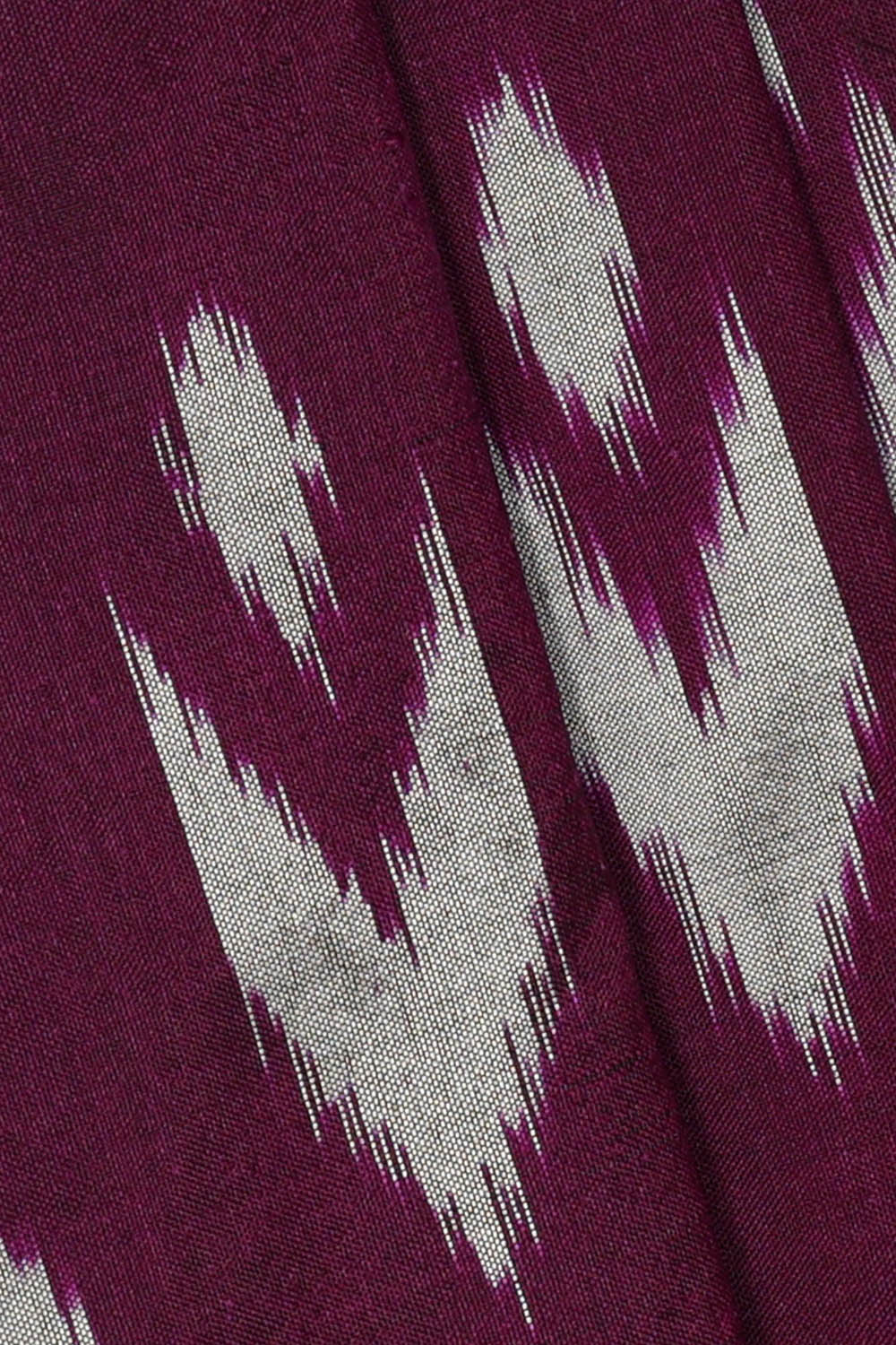 Image of Purple Pochampally Ikat Silk Saree