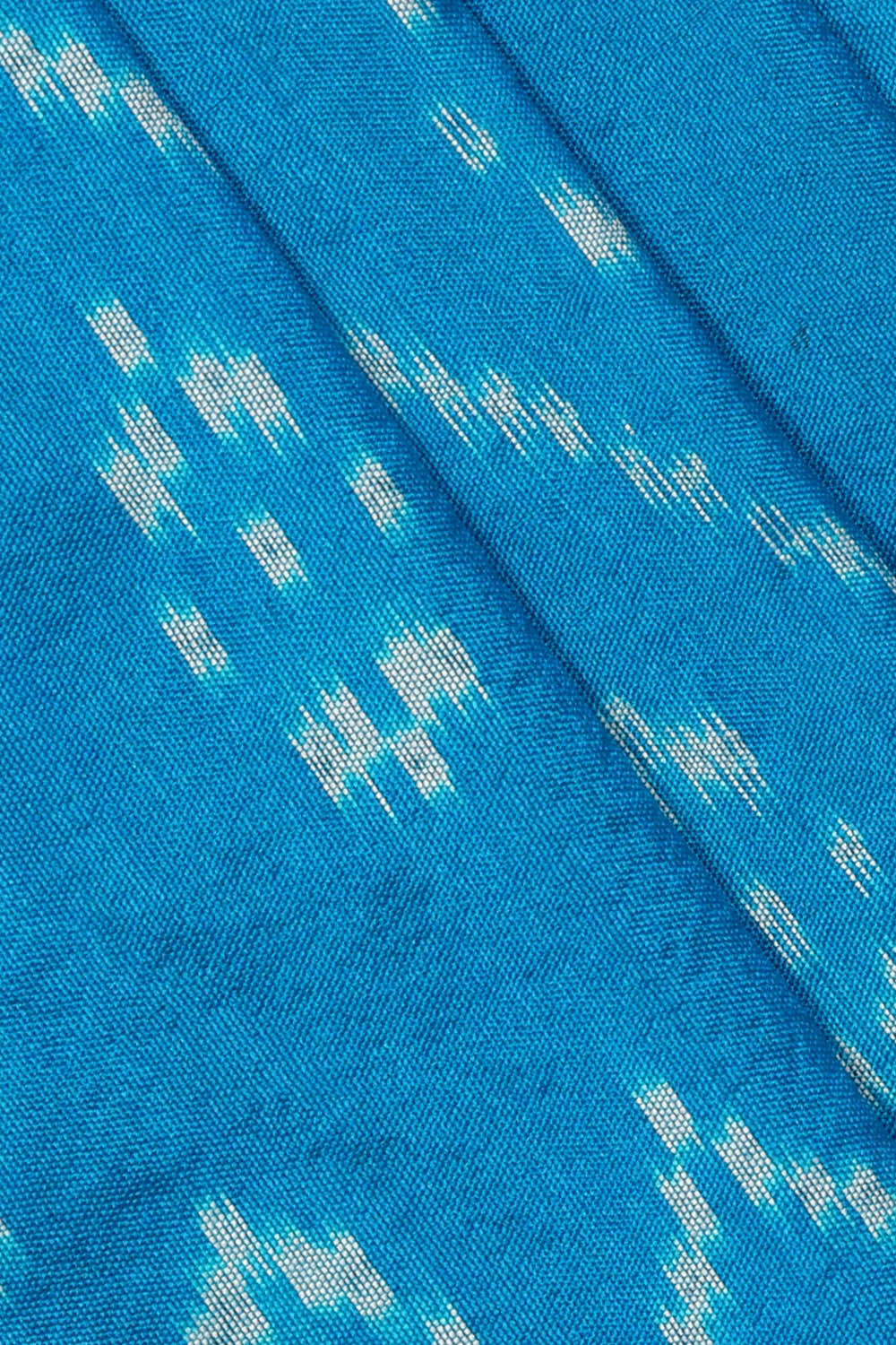 Image of Blue Pochampally Ikat Silk Saree