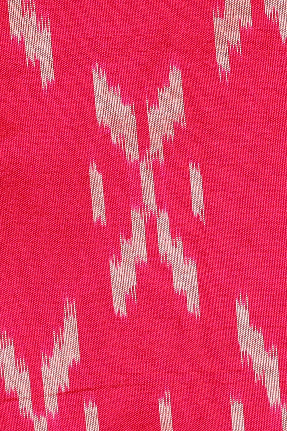 Image of Coral Pink Pochampally Ikat Silk Saree