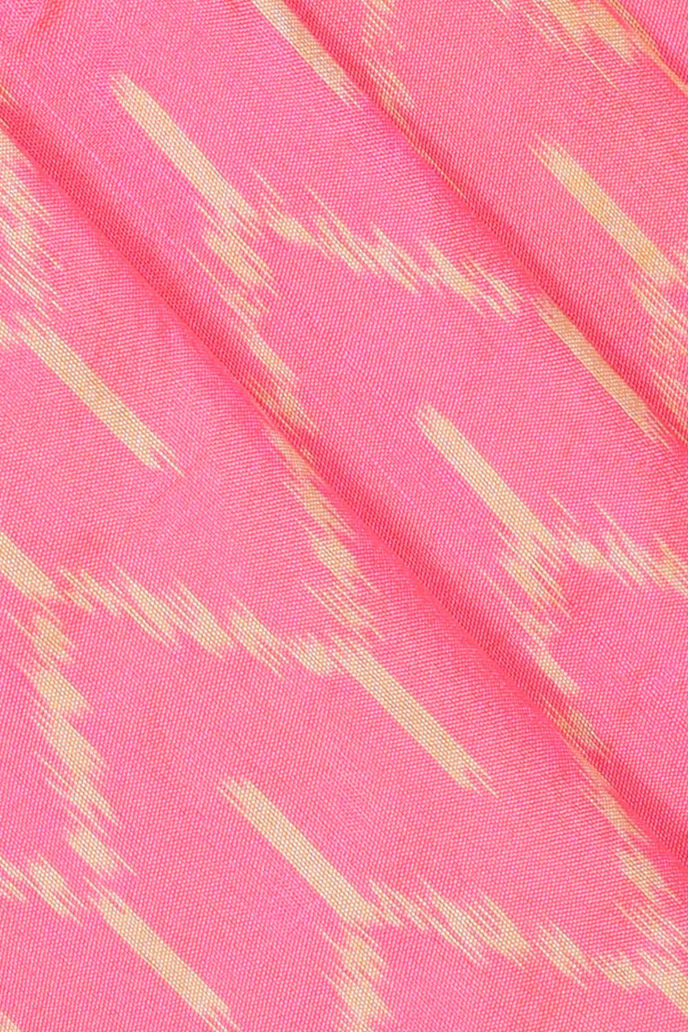 Image of Pink Pochampally Ikat Silk Saree